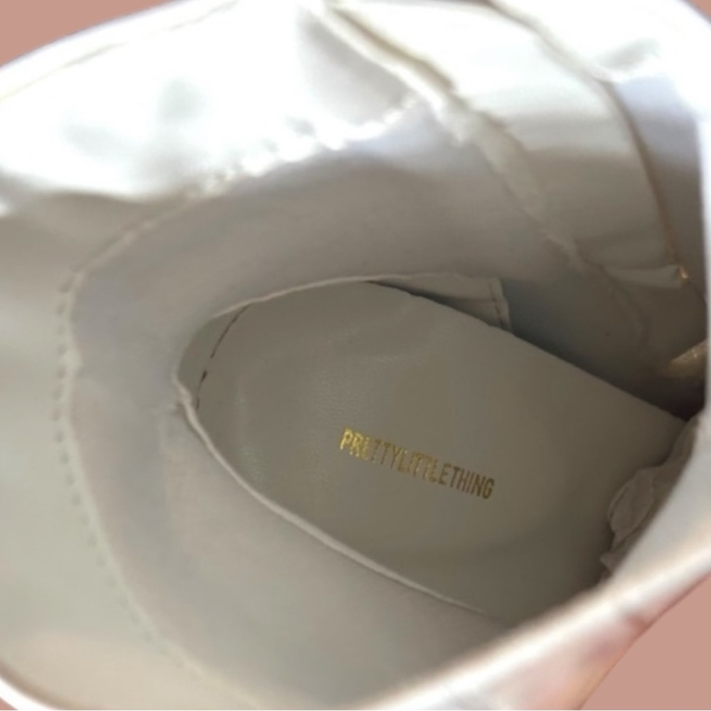 PLT Behati White Croc Embossed Vegan Leather Ankle Boots 4” Block Heel 6.5 NEW - Picture 4 of 14